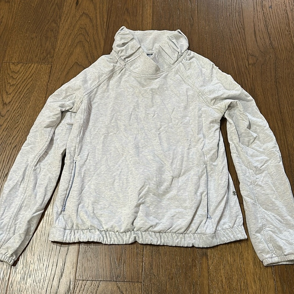 Lululemon Women's Gray Cowl Neck Pullover Athletic Sweatshirt Size 6